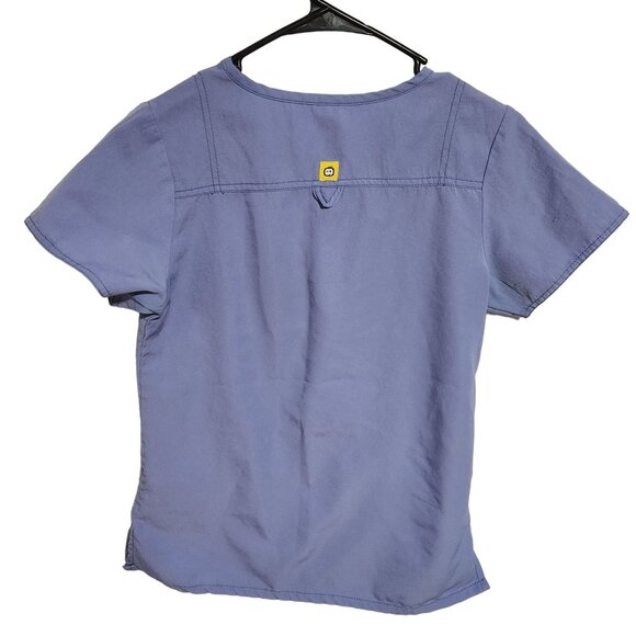 Wonderwink Scrub Top Womens Size XS Blue Short Sleeve Nurse Medical Work Uniform - Picture 2 of 3